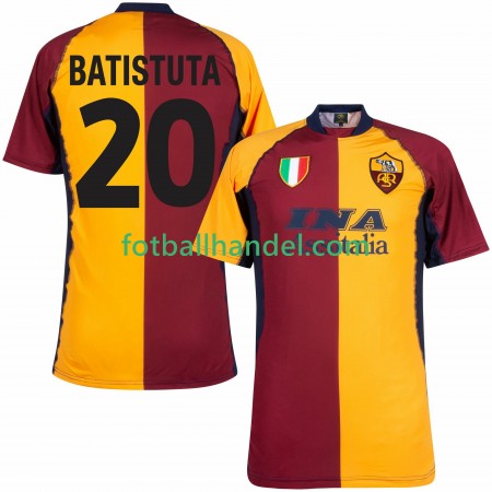 Herre Fotballdrakter AS Roma Batistuta 20 2000 2001 Hjemme Retro Kortermet